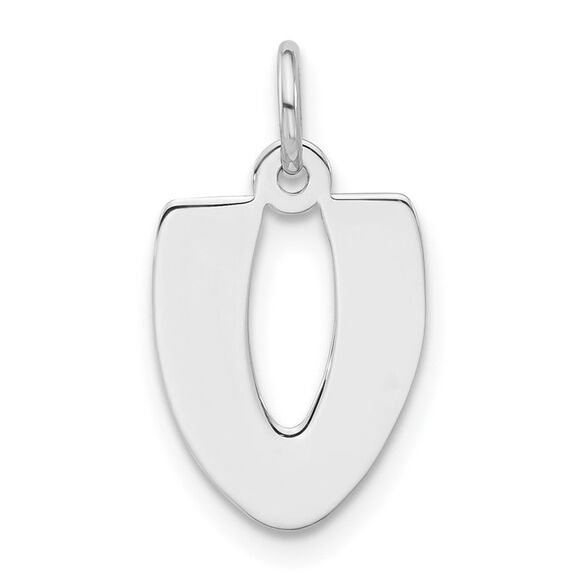 Sterling Silver, Kate Collection, Bubble Block Initial V Pendant - Picture 1 of 5